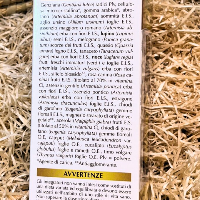 Parassiti intestinali Tenafer Ingredienti Parassiti intestinali Tenafer Ingredienti